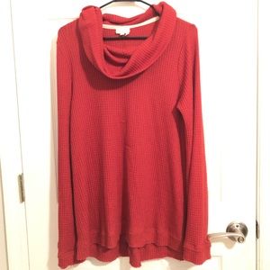 ANTHROPOLOGIE Burnt Orange Cowlneck Sweater